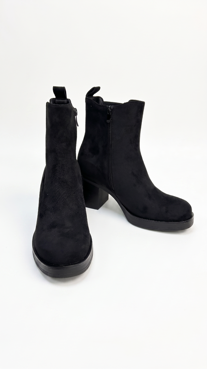 Kally Faux Suede Heeled Chelsea Boots