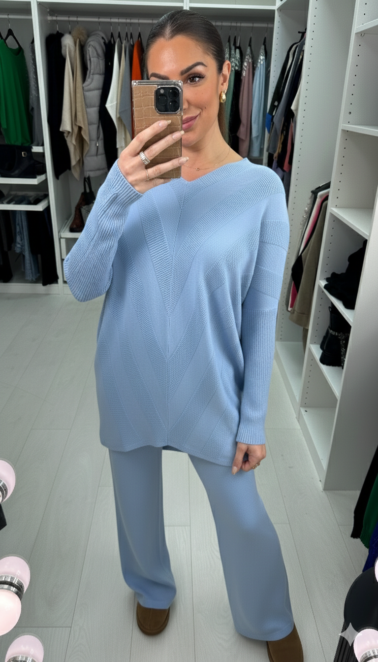 Karine Asymmetric Detail Loungewear Set