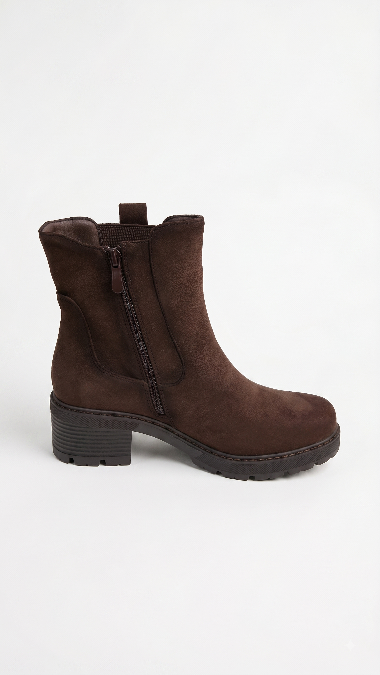 Betty Faux Suede Chunky Heeled Boots