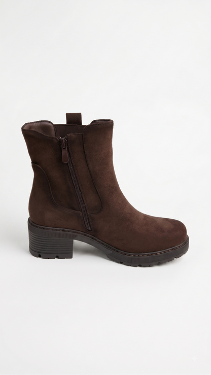 Betty Faux Suede Chunky Heeled Boots