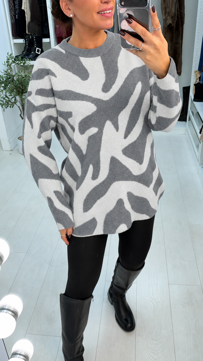 Liah Abstract Print Jumper
