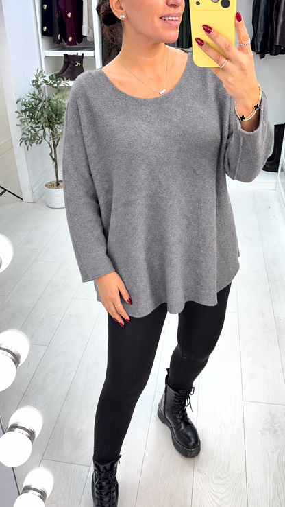 Adela Plain Loose Fit Jumper