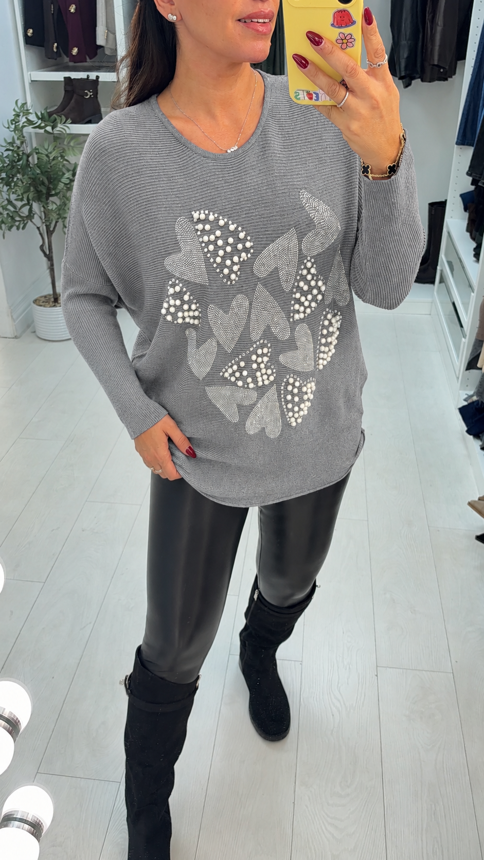 Herley Embellished Heart Detailed Jumper