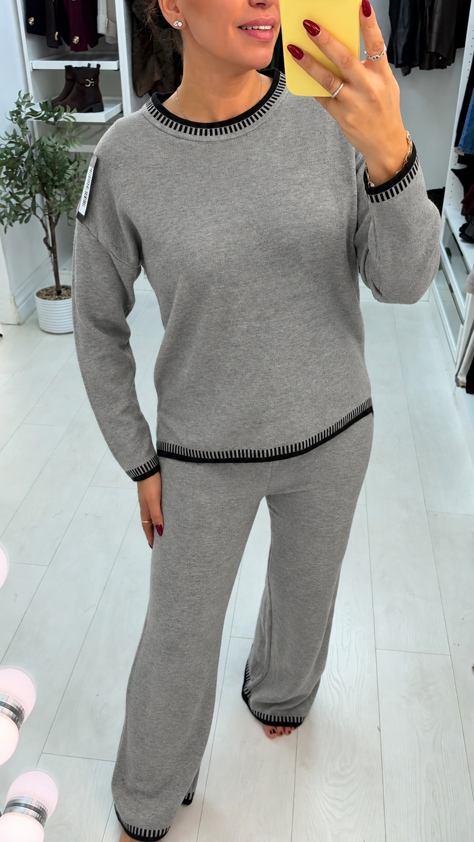 Tansy Contrast Trim Detail Loungewear Set