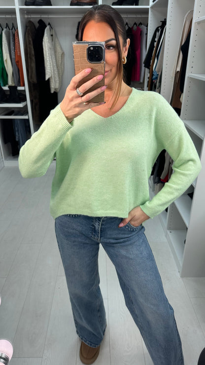 Renata Plain Super Soft V Neck Jumper