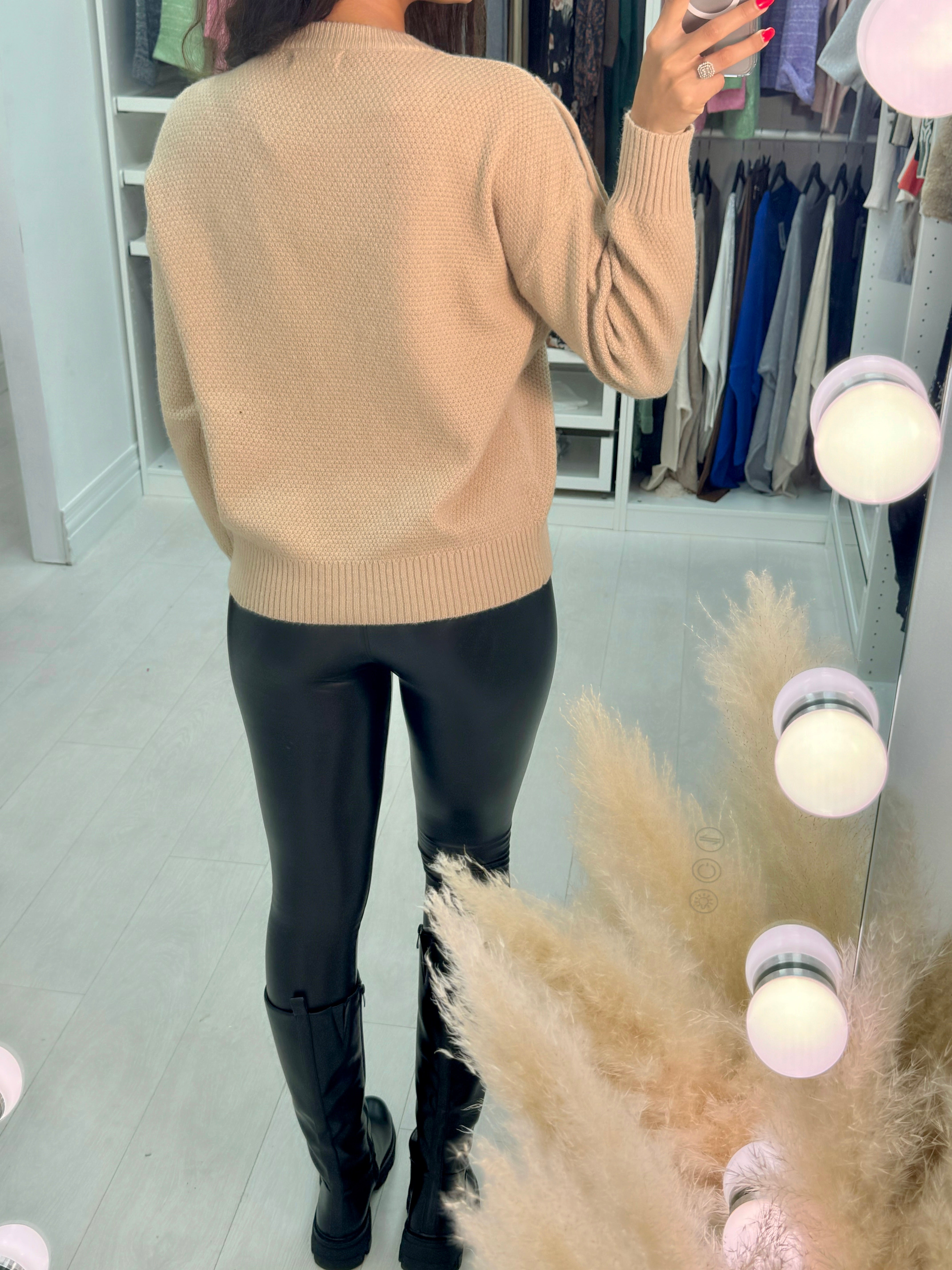 Dallis Crepe Effect Fringe Jumper