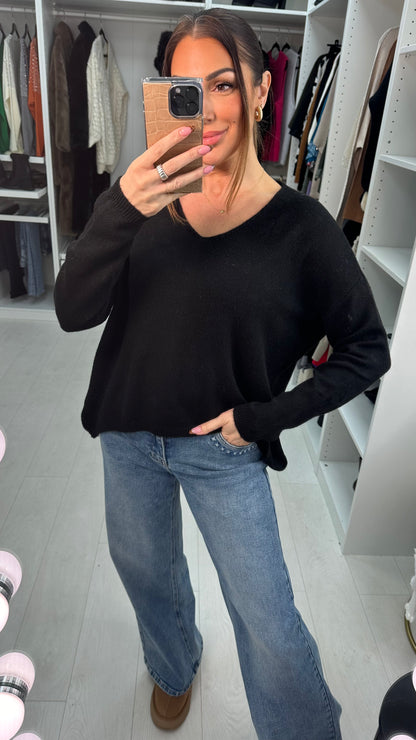 Renata Plain Super Soft V Neck Jumper
