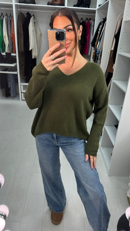 Renata Plain Super Soft V Neck Jumper