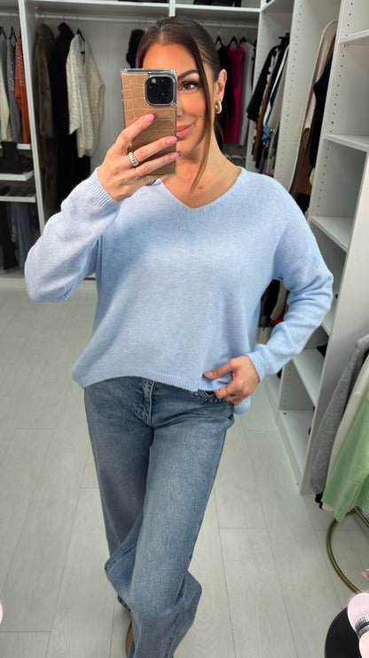 Renata Plain Super Soft V Neck Jumper