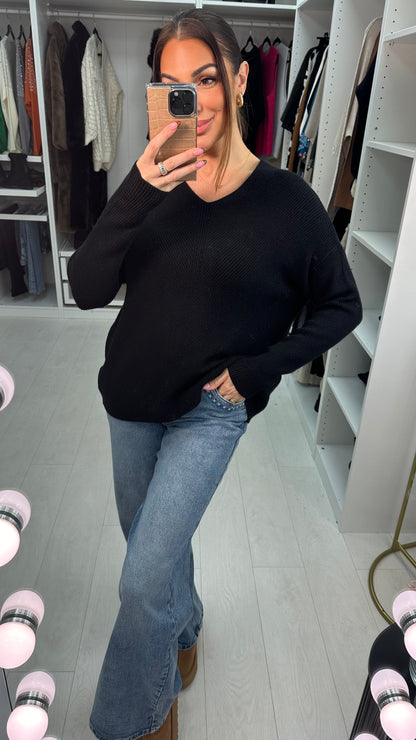 Renata Plain Super Soft V Neck Jumper