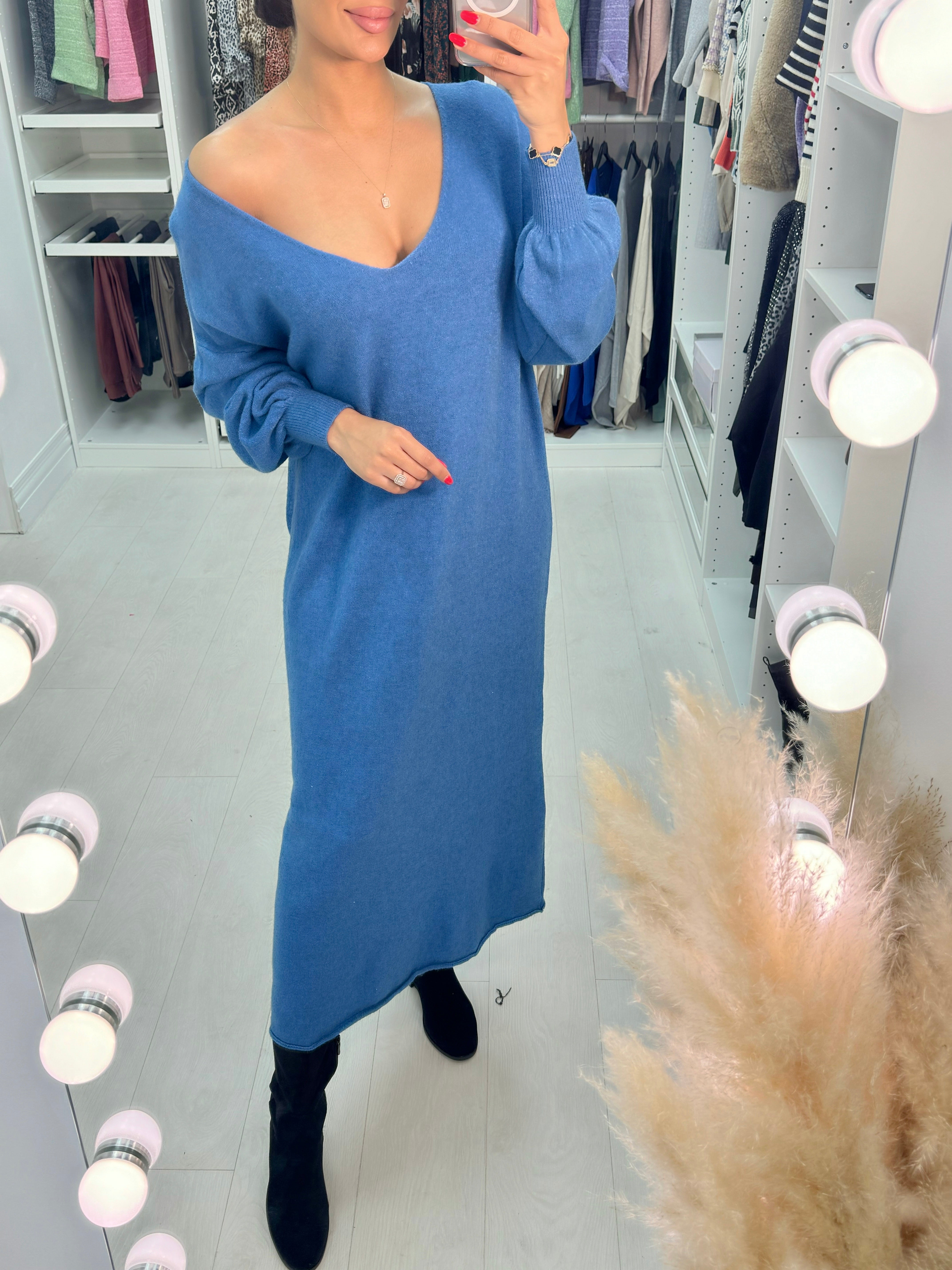 Dani V Neck Maxi Knit Dress