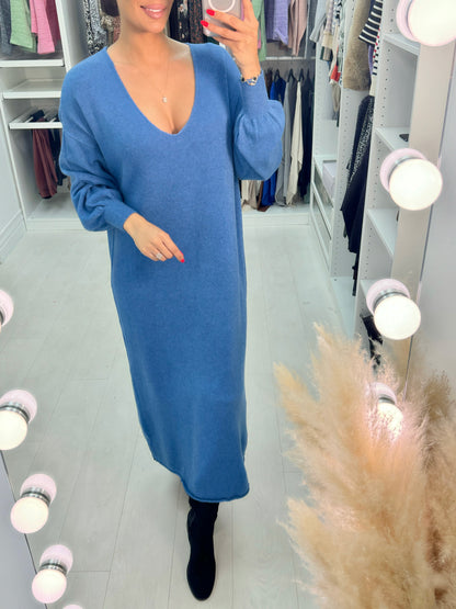 Dani V Neck Maxi Knit Dress