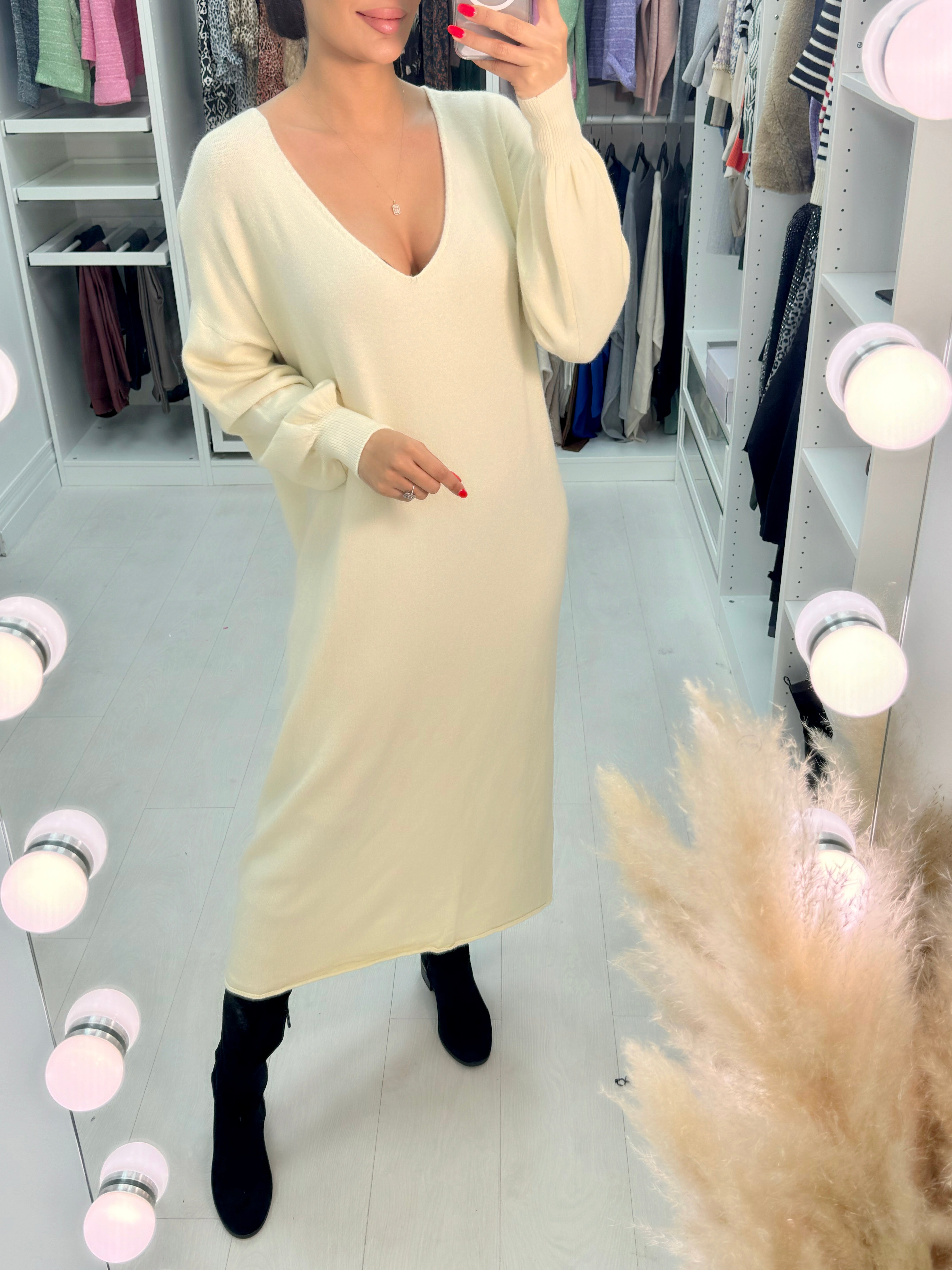 Dani V Neck Maxi Knit Dress