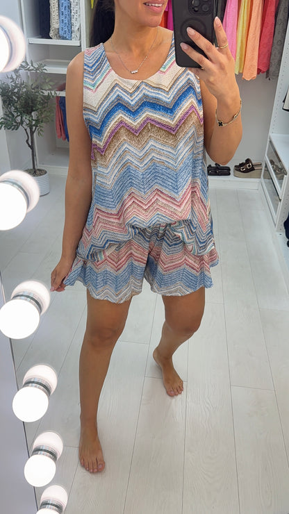 Lexie Abstract Print Shorts Co-ord Set