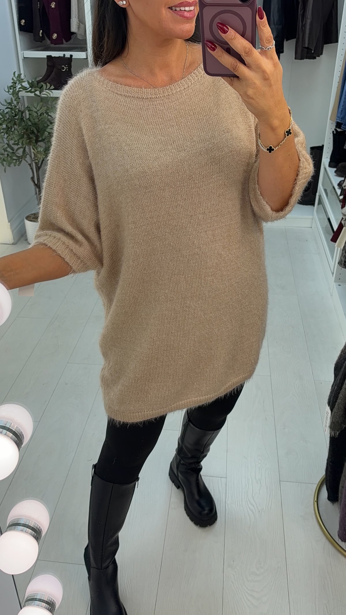 Lenisa Plain Super Soft Longline Jumper