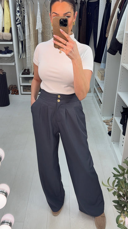 Lottie High Waisted Wide Leg Trousers