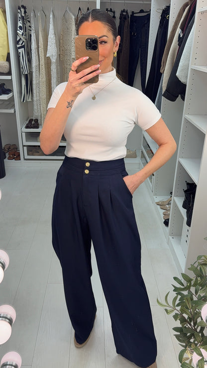 Lottie High Waisted Wide Leg Trousers