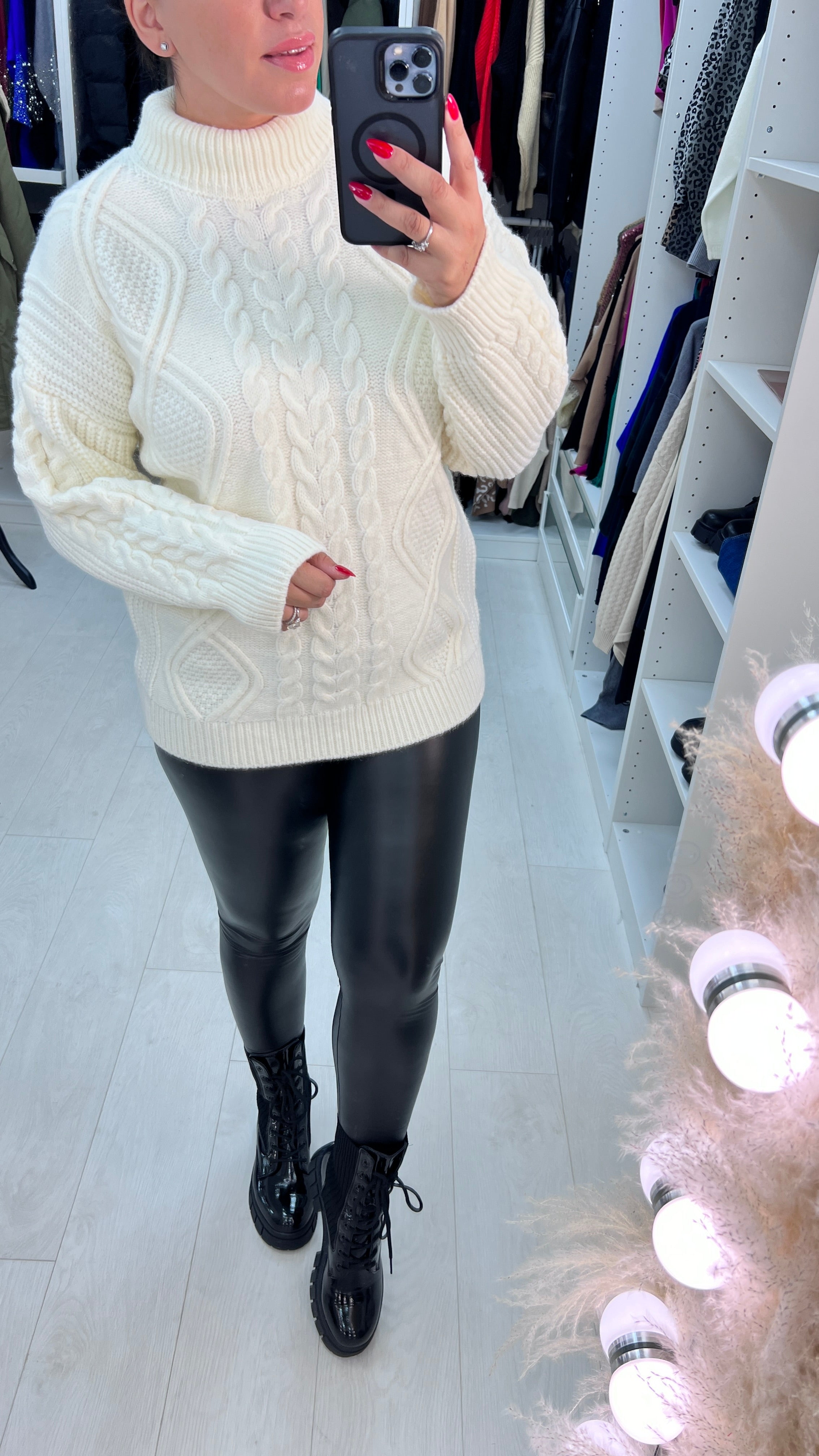 Emaline Crochet Detail Knit Jumper