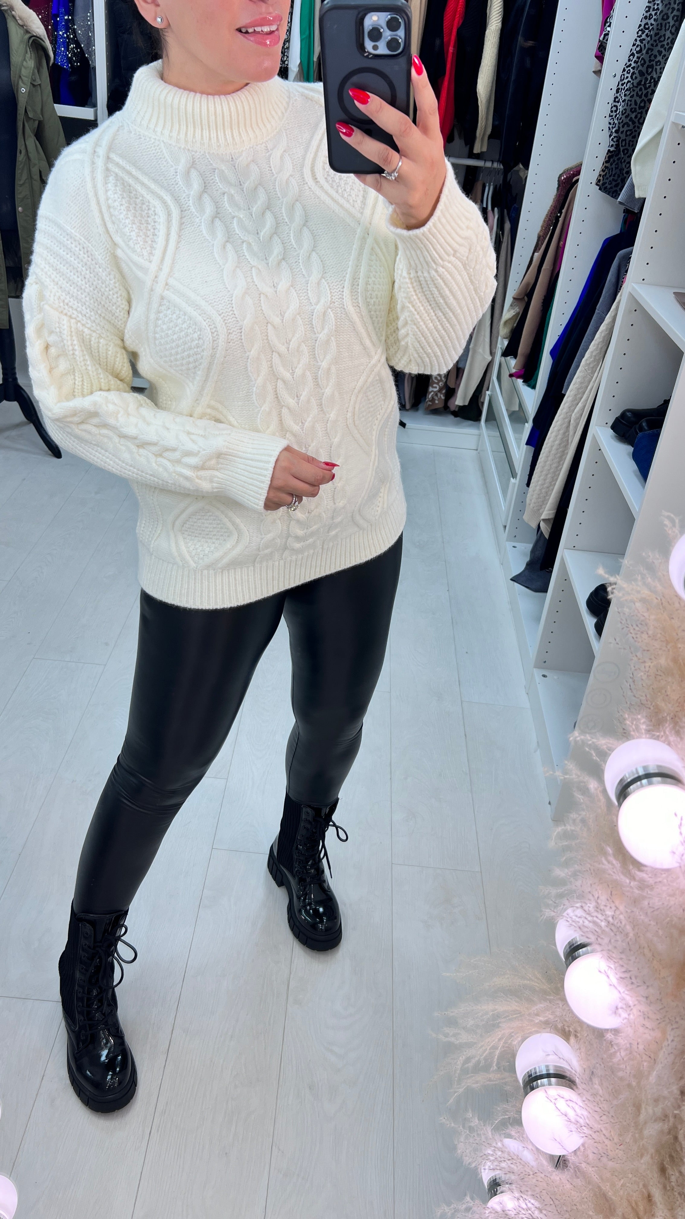 Emaline Crochet Detail Knit Jumper