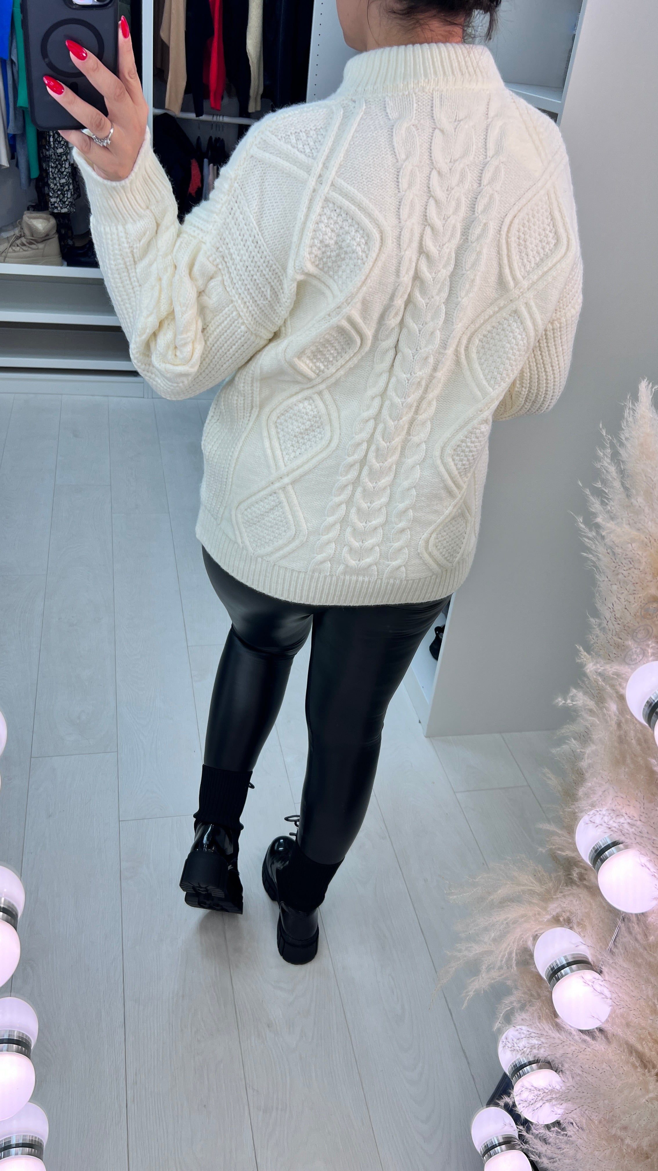 Emaline Crochet Detail Knit Jumper