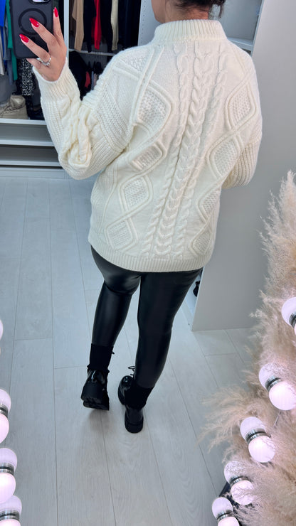 Emaline Crochet Detail Knit Jumper