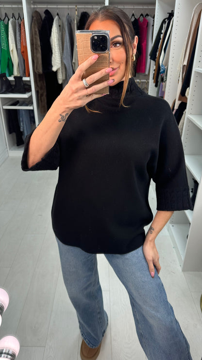 Maurice Cable Hem Detail 3/4 Sleeve Jumper