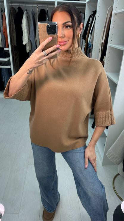 Maurice Cable Hem Detail 3/4 Sleeve Jumper