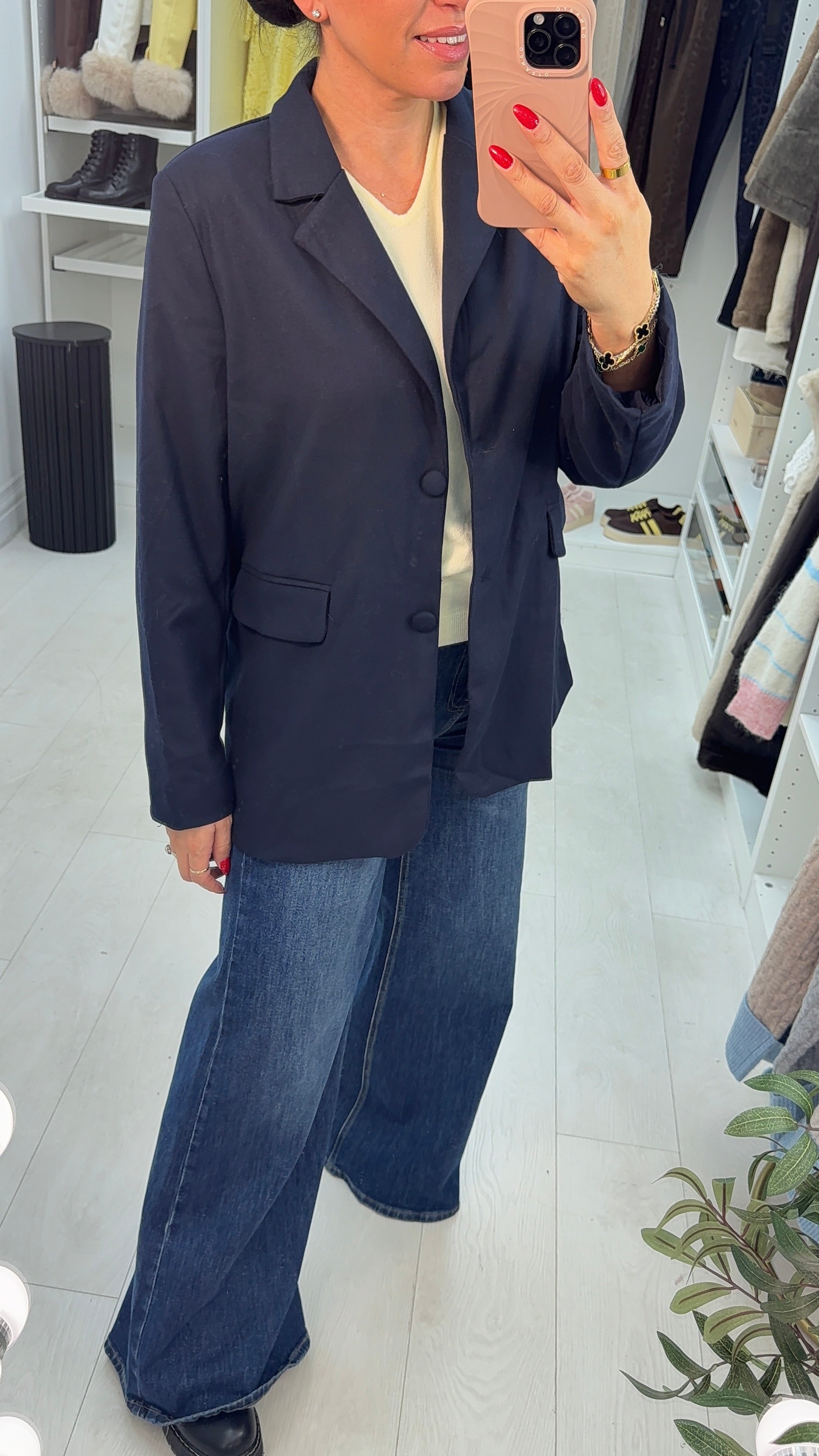 Meggie Plain Oversized Blazer