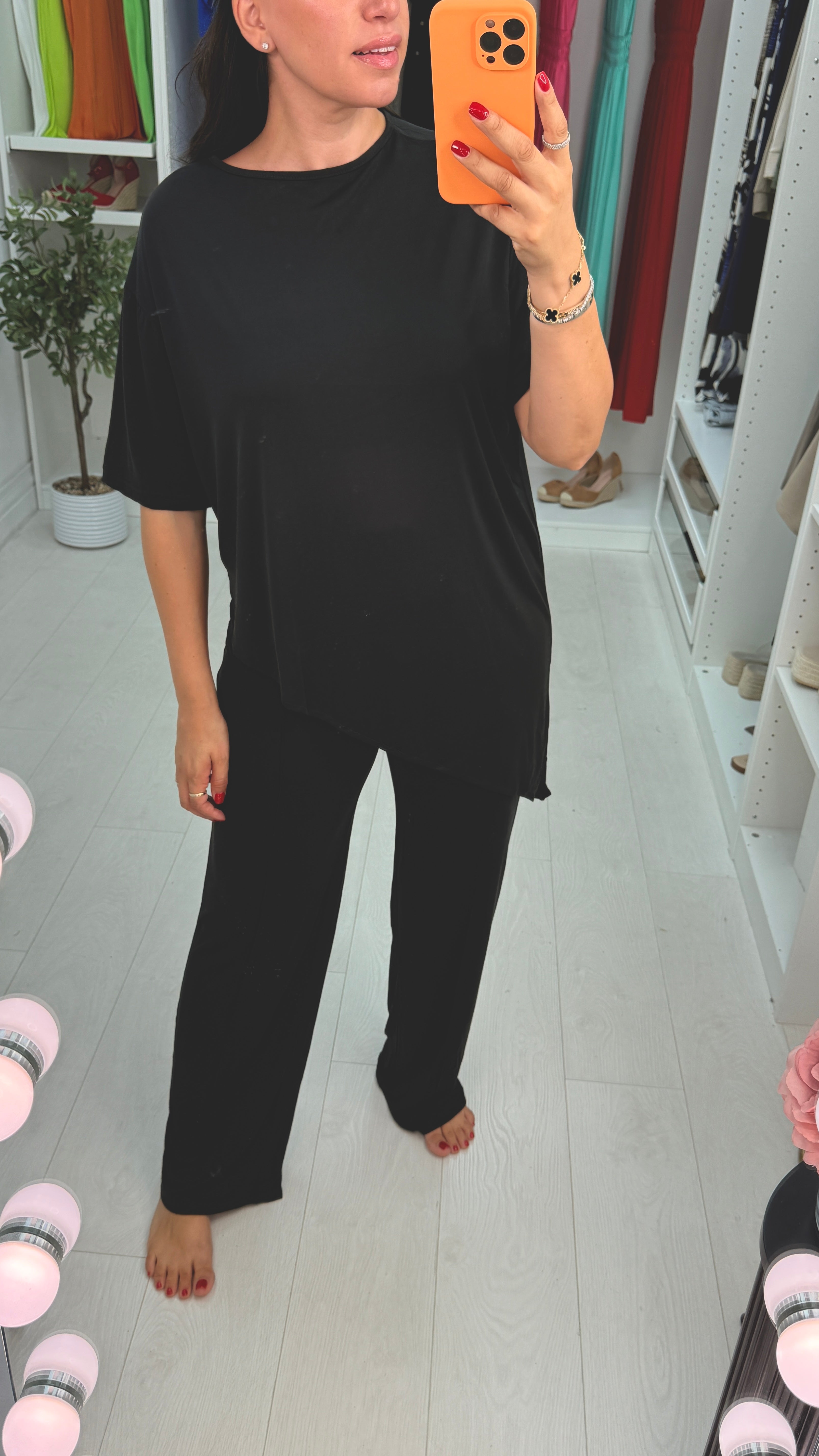 Katriana Plain Asymmetric Co-Ord Set