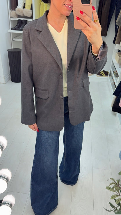 Meggie Plain Oversized Blazer