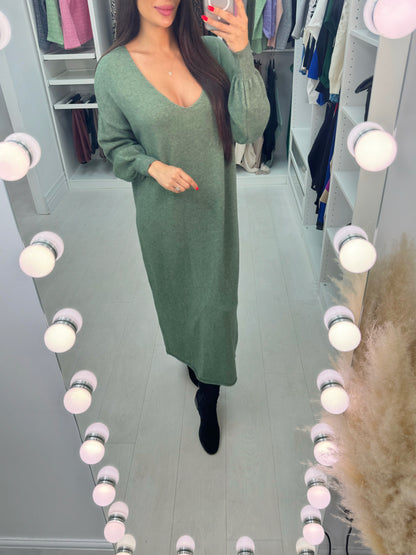 Dani V Neck Maxi Knit Dress