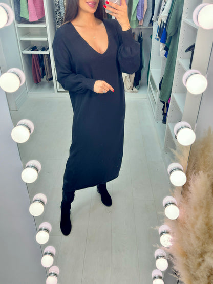 Dani V Neck Maxi Knit Dress