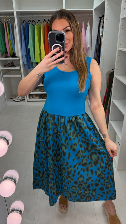 Kimberley Leopard Poplin Maxi Dress