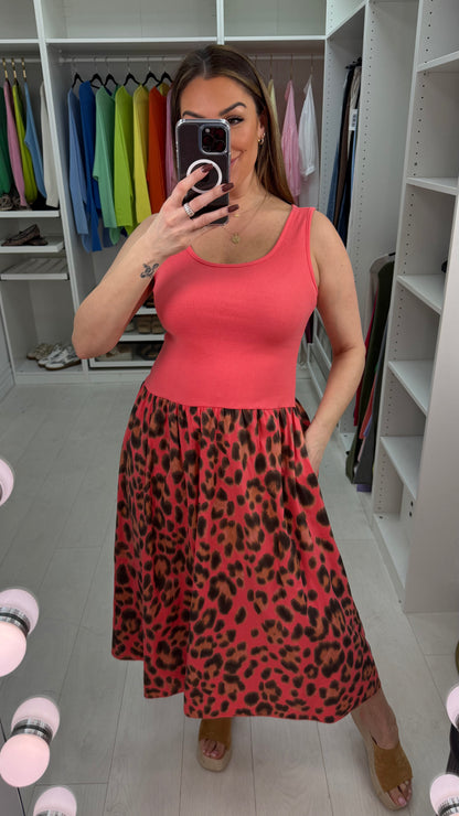 Kimberley Leopard Poplin Maxi Dress