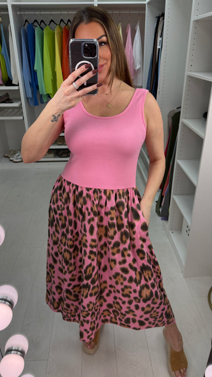 Kimberley Leopard Poplin Maxi Dress