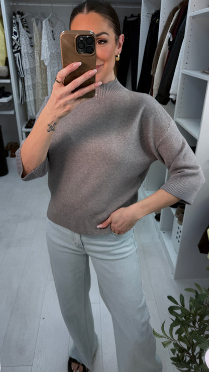 Rebecca Plain 3/4 Sleeve Super Soft Jumper