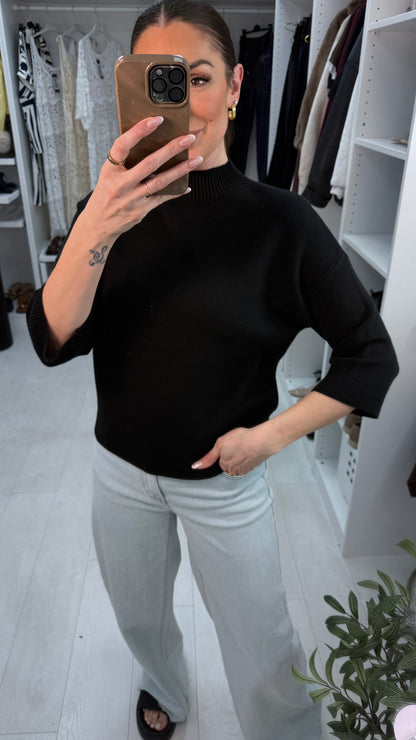 Rebecca Plain 3/4 Sleeve Super Soft Jumper