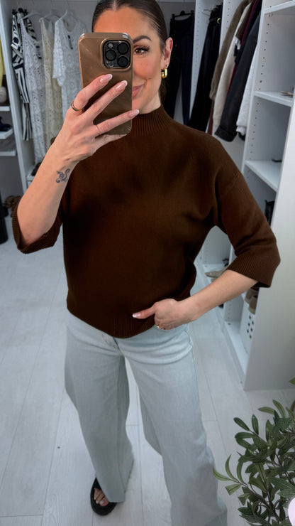 Rebecca Plain 3/4 Sleeve Super Soft Jumper