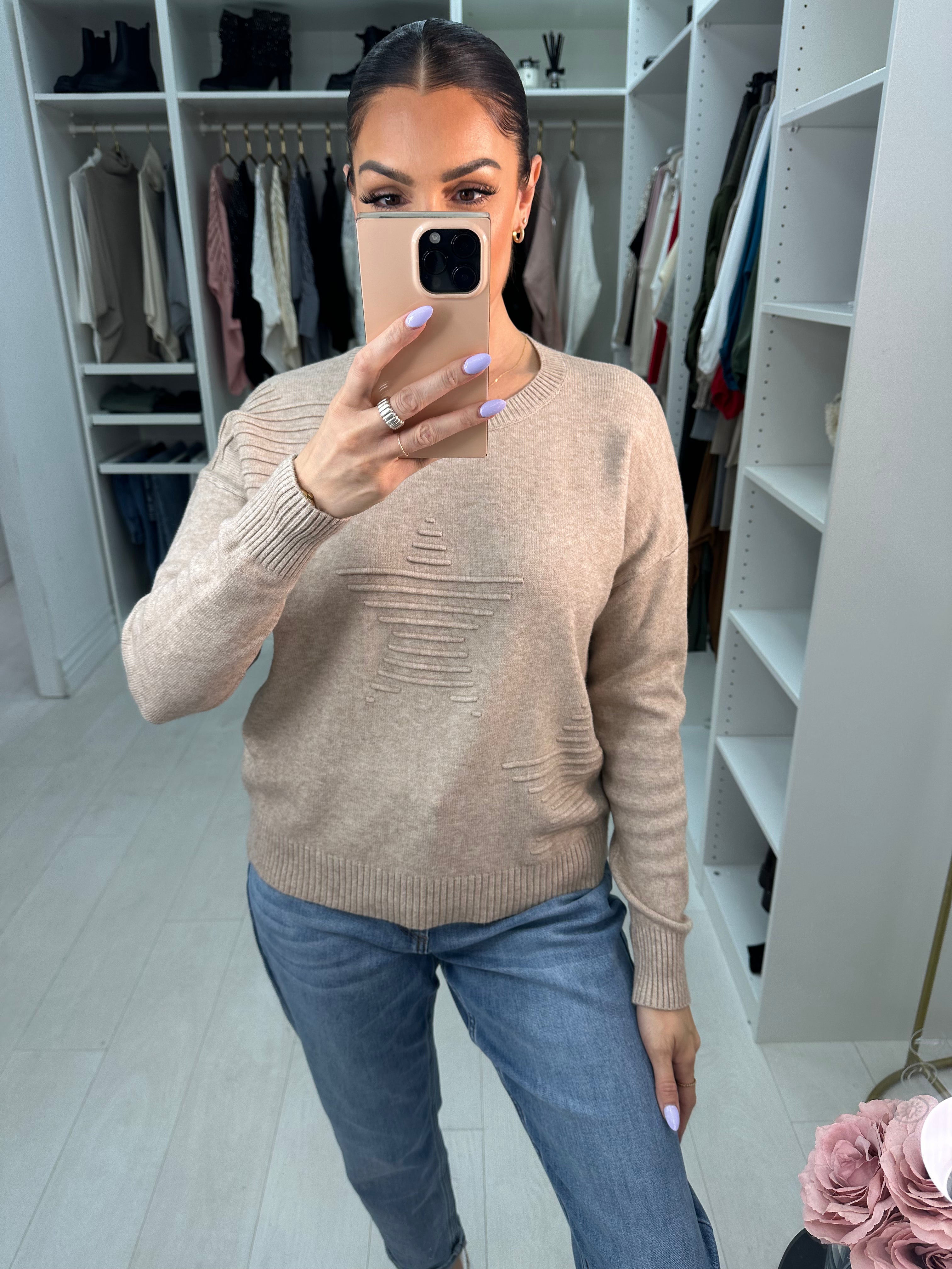 Luna Stitch Star Design Knit Jumper