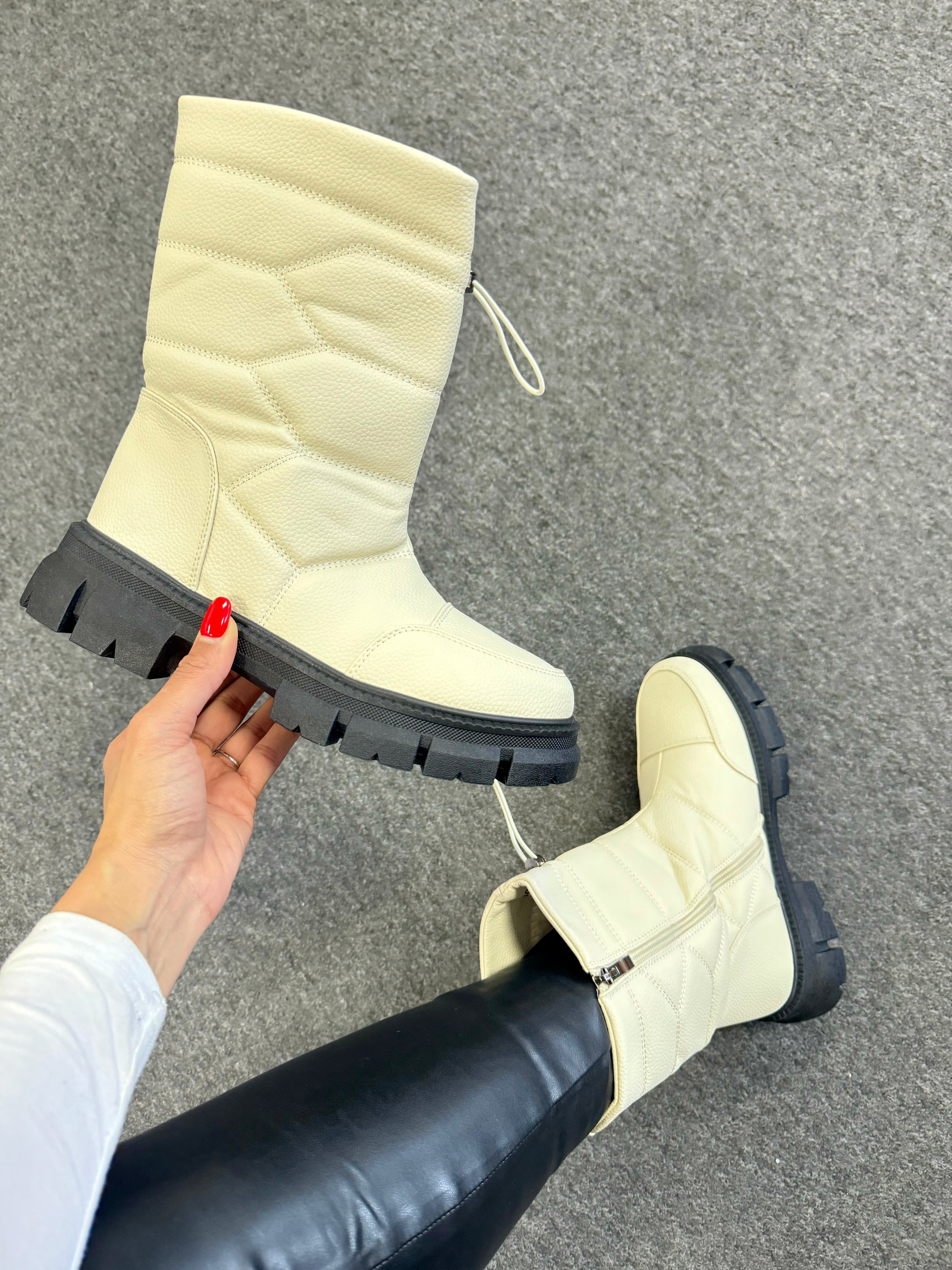 Yarra Platform Quilted Ankle Boots