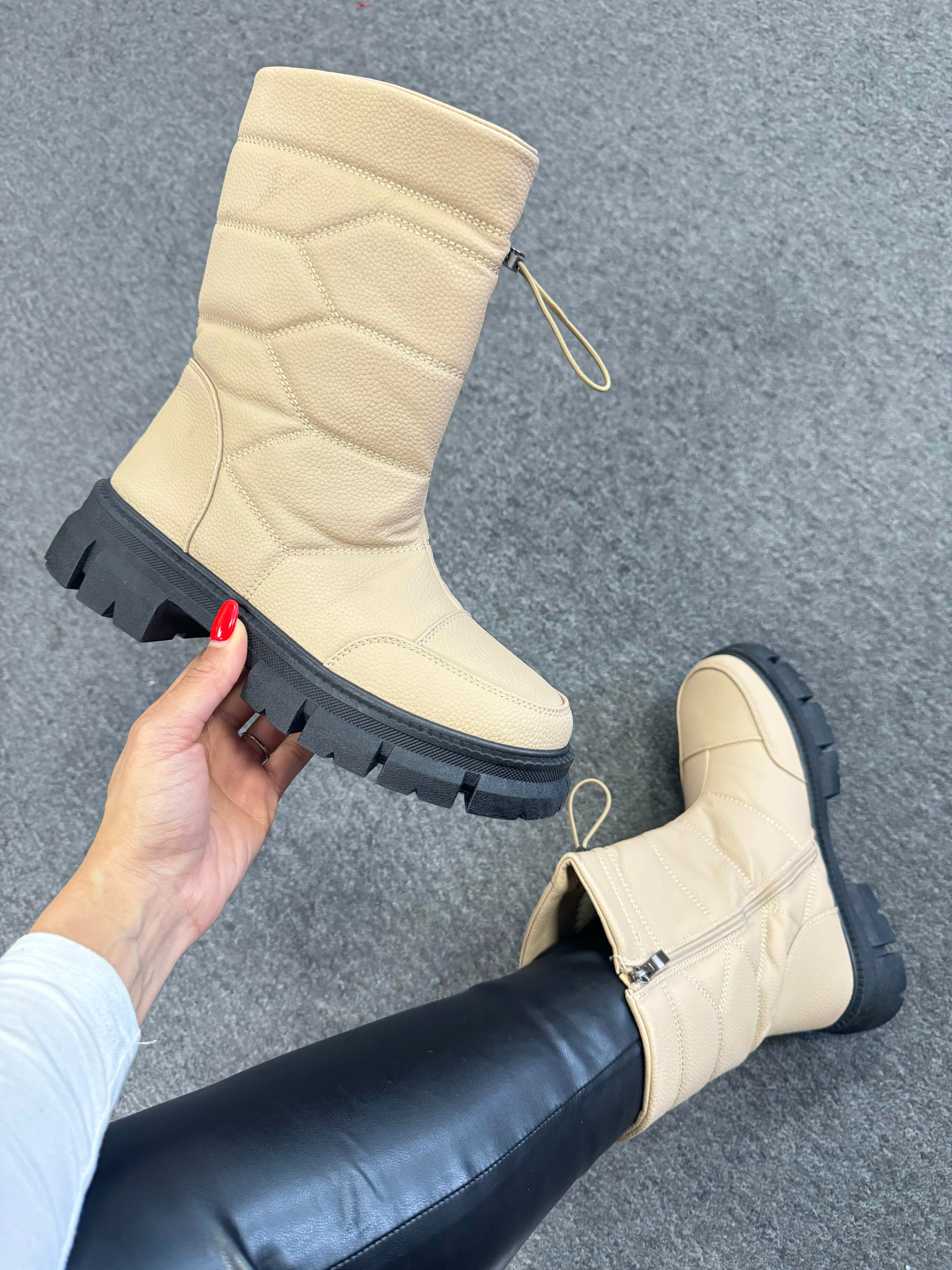Yarra Platform Quilted Ankle Boots