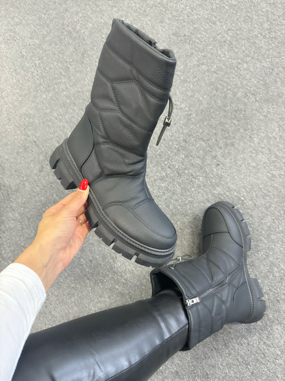 Yarra Platform Quilted Ankle Boots