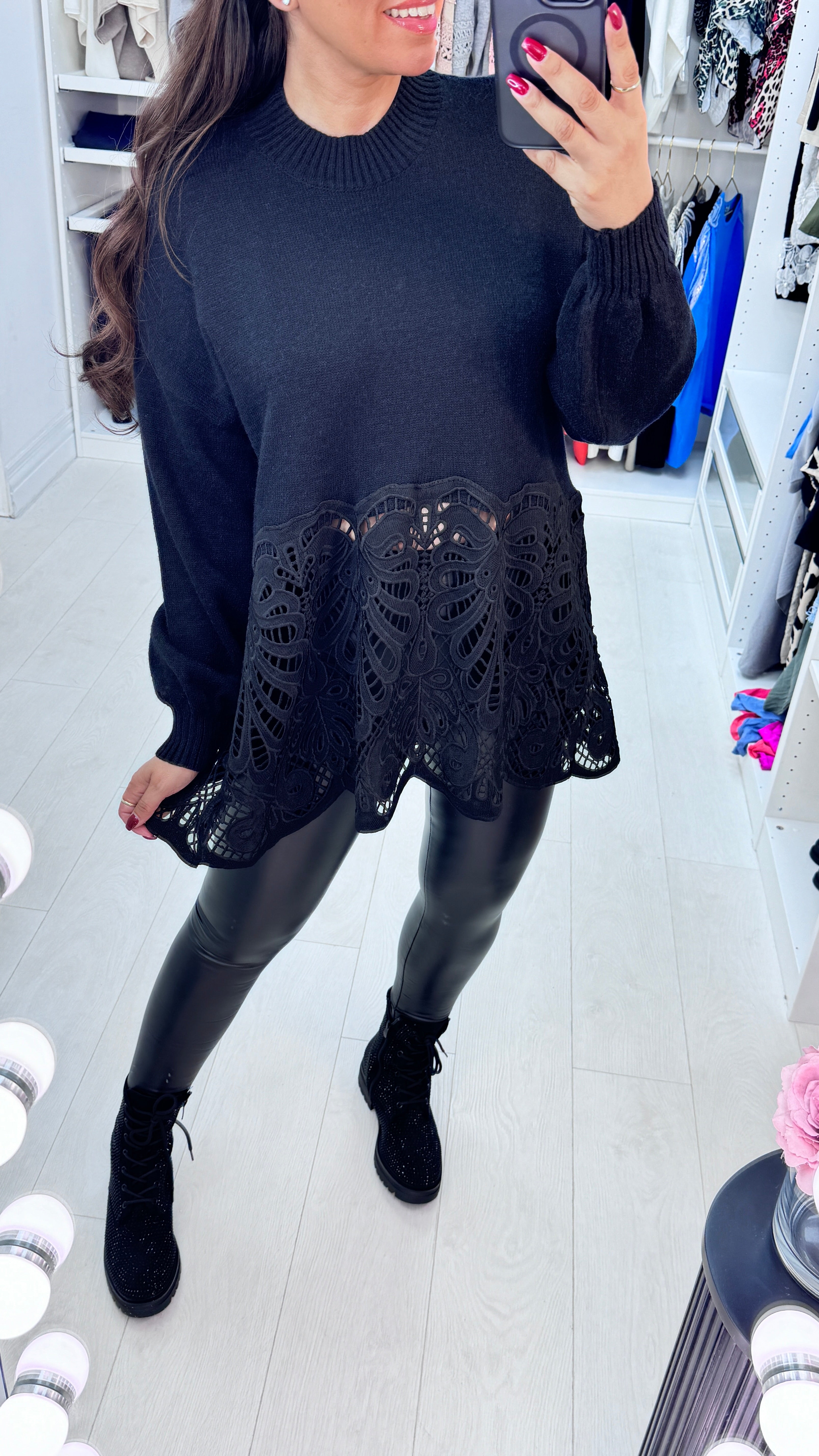 Tasha Crochet Detail Jumper