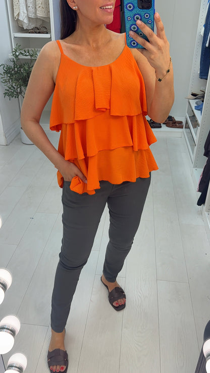 Hosanna Plain Ruffle Top