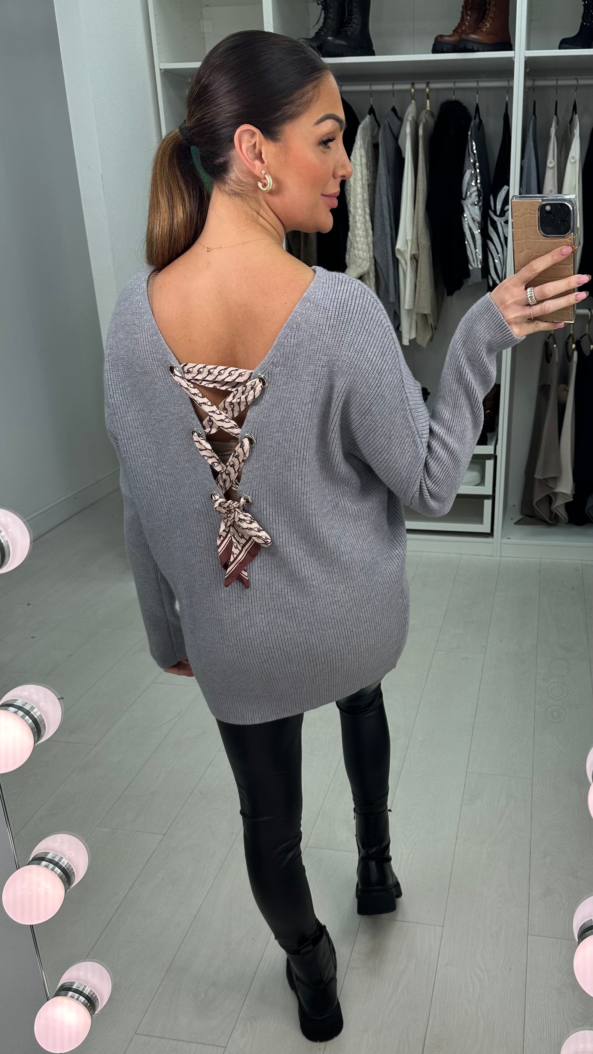 Olani Bow Tie Knit Jumper