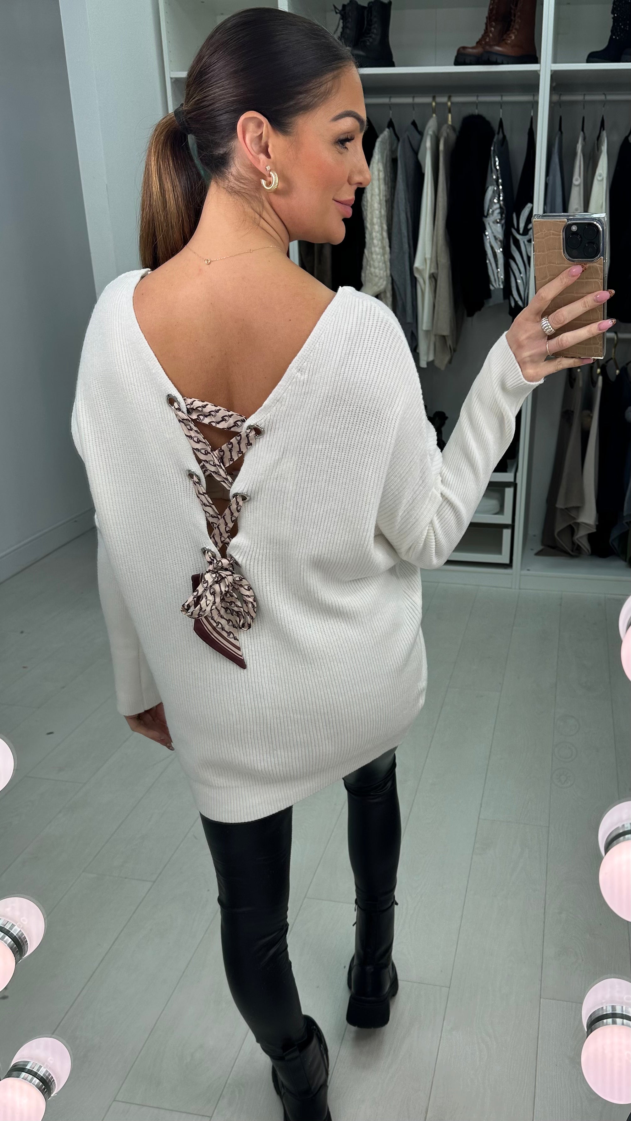 Olani Bow Tie Knit Jumper