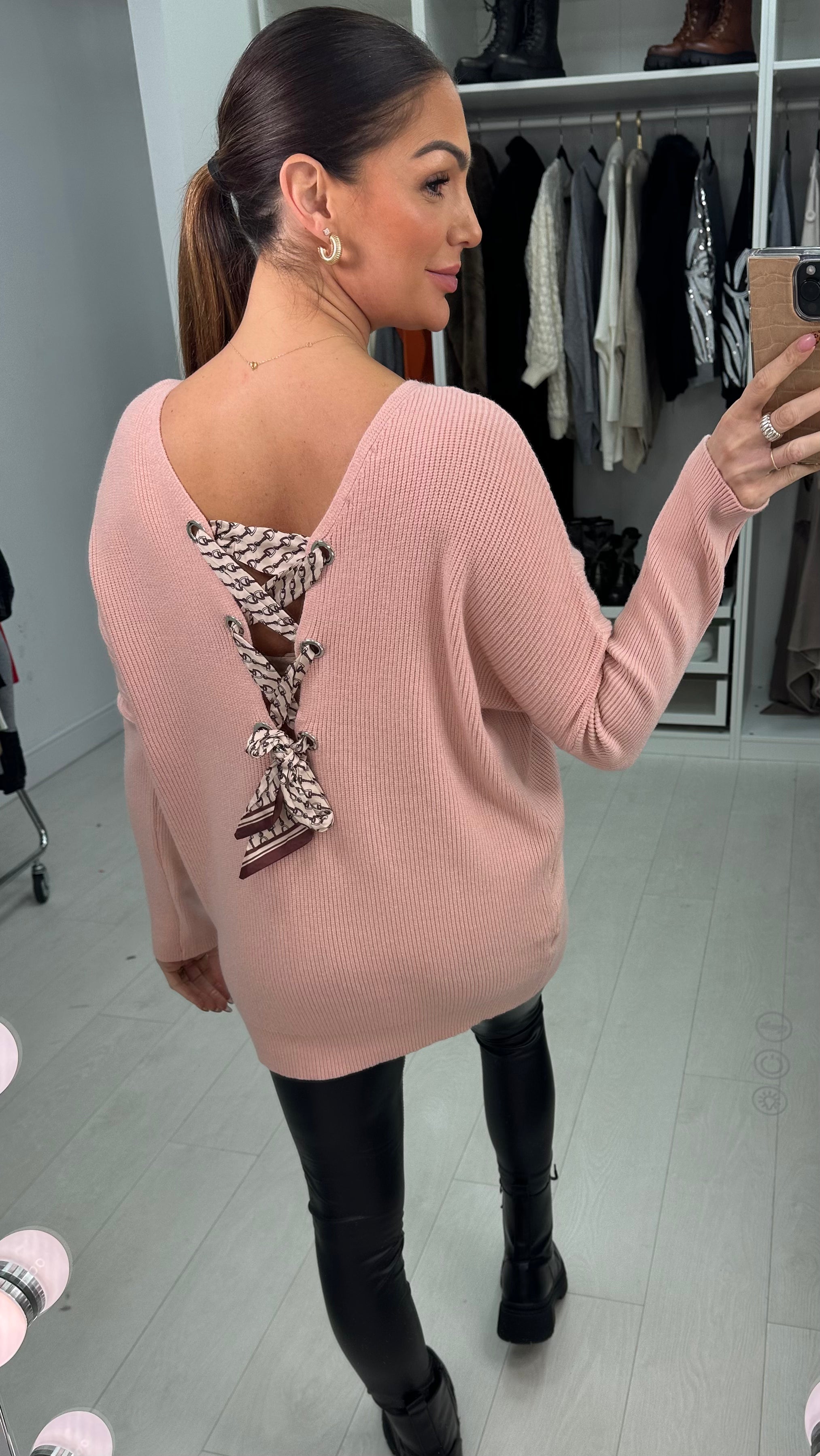 Olani Bow Tie Knit Jumper