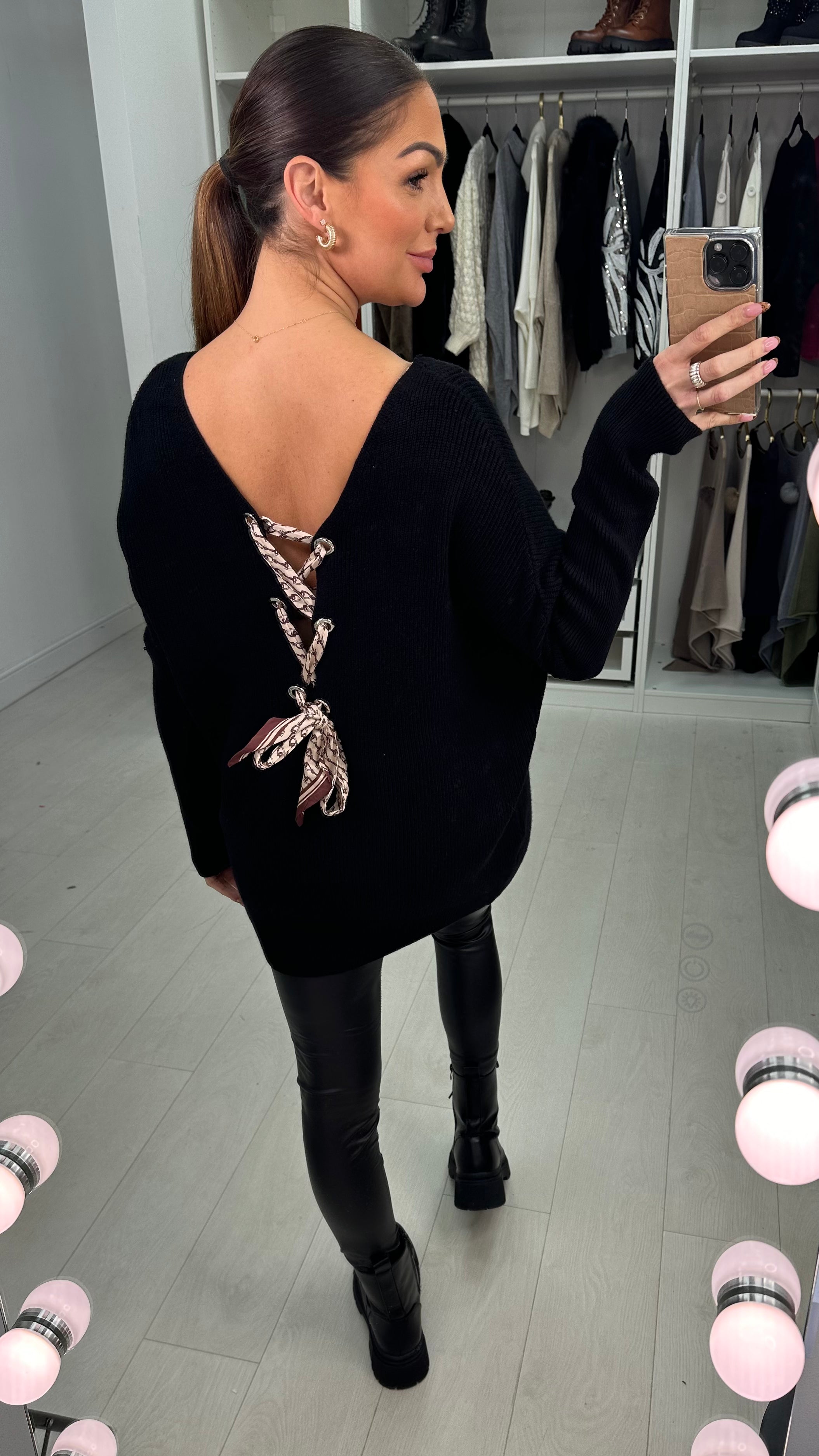 Olani Bow Tie Knit Jumper