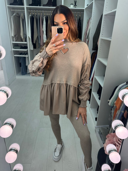 Imani Heart &  Blouse Hem Loungewear Set