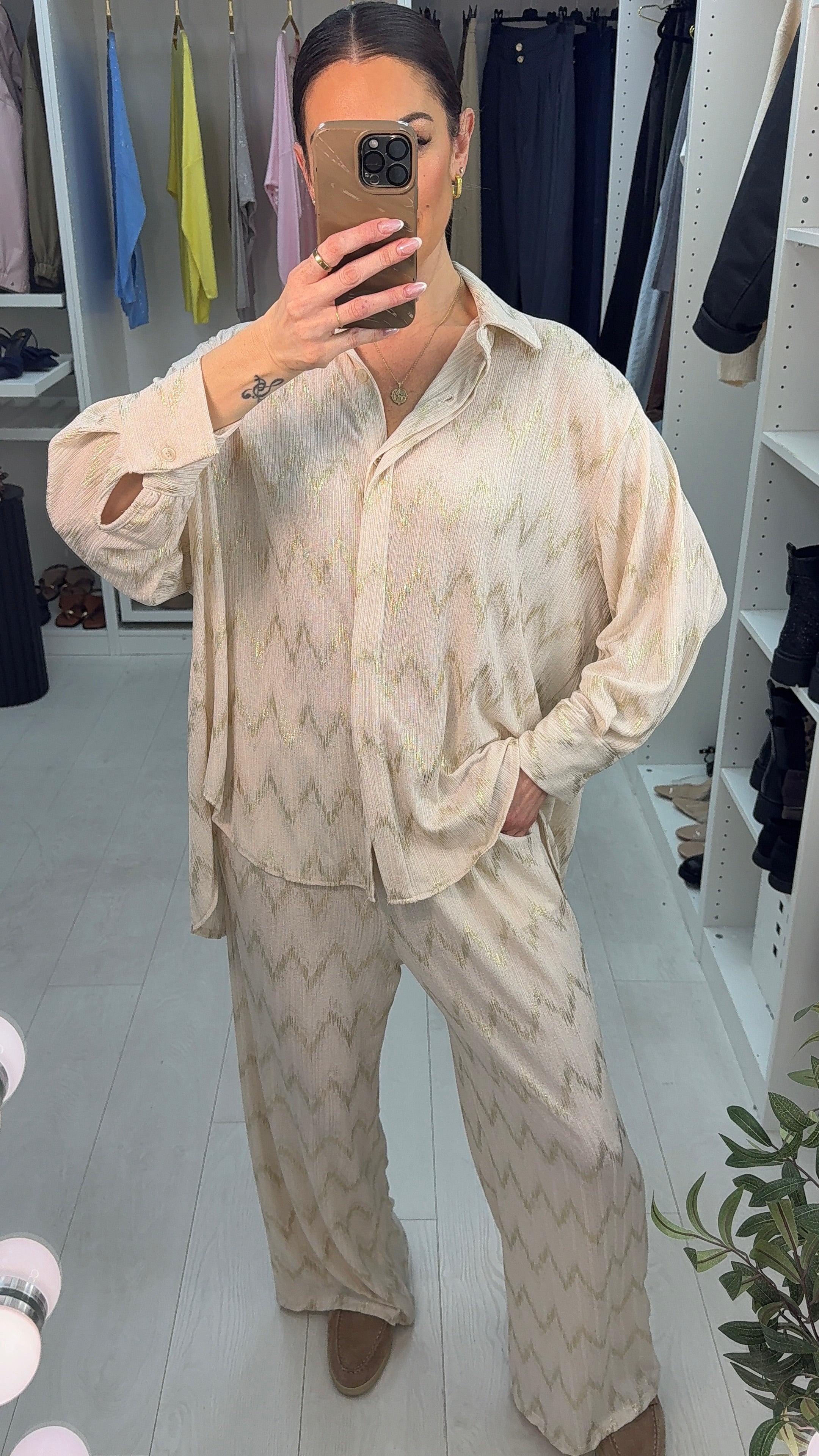 Laverne Zig Zag Pattern Loose Fit Co-Ord Set